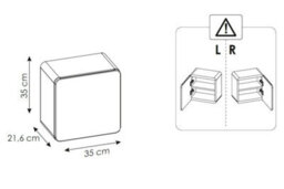 Impact Furniture Small Bathroom Cabinet Wall Mounted Cube Unit Set Of 3 Floating Storage Shelf Boxes Designer White Gloss Oak Handleless Arub - thumbnail 5