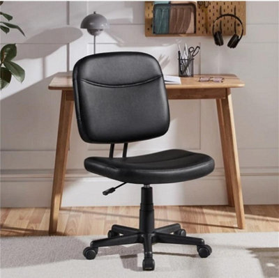 Armless Office Chair Ergonomic Desk Chair With Back Support And Wheels For Home - image 1