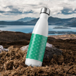 Benjamin Tate Design Nautical Elements On Green Stainless Steel Bottle Designer Style - thumbnail 3