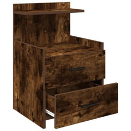 Walplus Bedside Cabinets 2 Pcs With 2 Drawers Smoked Oak 40X36.5X62 Cm - thumbnail 5