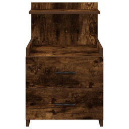 Walplus Bedside Cabinets 2 Pcs With 2 Drawers Smoked Oak 40X36.5X62 Cm - thumbnail 4