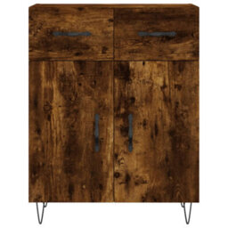 Berkfield Modern Sideboard Smoked Oak 69.5X34X90 Cm Engineered Wood - thumbnail 6