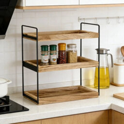 3-Tier Bathroom Shelf Kitchen Caddy Organiser Dual Purpose Tidy Storage Rack - thumbnail 6