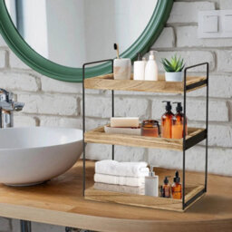 3-Tier Bathroom Shelf Kitchen Caddy Organiser Dual Purpose Tidy Storage Rack - thumbnail 3