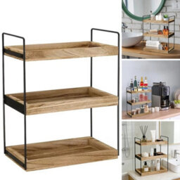 3-Tier Bathroom Shelf Kitchen Caddy Organiser Dual Purpose Tidy Storage Rack - thumbnail 1