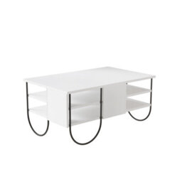 Decortie Norfolk Modern Coffee Table 94Cm Multipurpose White Living Room H 43.6Cm - thumbnail 2