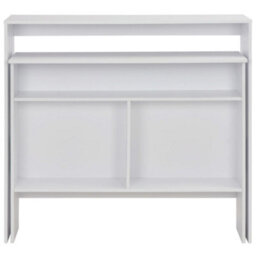 Berkfield Bar Table With 2 Table Tops White 130X40X120 Cm - thumbnail 4