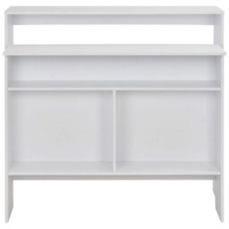Berkfield Bar Table With 2 Table Tops White 130X40X120 Cm - thumbnail 5