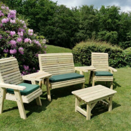 Churnet Valley Garden Furniture Ltd Churnet Valley Ergo Multi Set 4 Seat 1 X Coffee 1Xb 2Xc 2X A/tray - thumbnail 1