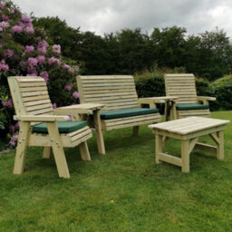 Churnet Valley Garden Furniture Ltd Churnet Valley Ergo Multi Set 4 Seat 1 X Coffee 1Xb 2Xc 2X A/tray - thumbnail 2