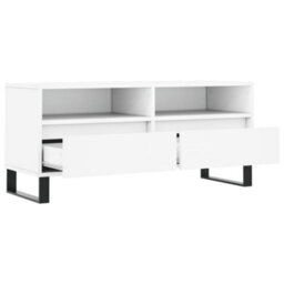 Berkfield Sturdy Tv Cabinet White 100X34.5X44.5 Cm Engineered Wood - thumbnail 6