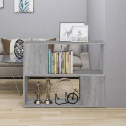 Berkfield Book Cabinet/room Divider Grey Sonoma 80X24X63 Cm - thumbnail 1