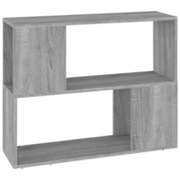 Berkfield Book Cabinet/room Divider Grey Sonoma 80X24X63 Cm - thumbnail 2