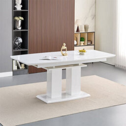 Furniture in Fashion Genisimo Large Gloss Extending Dining Table 6 Demi Z Black Chairs - thumbnail 3