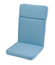 Glendale Garden & Leisure Placid High Recliner Outdoor Garden Furniture Cushion - L116 X W49 X H4 Cm - Blue - thumbnail 1