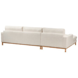 Beliani Corner Sofa 4 Seater Siggard Boucle White Left Hand - thumbnail 5