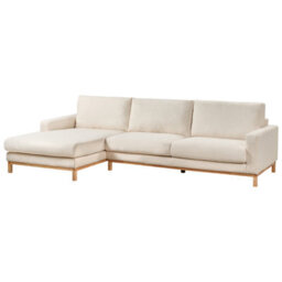 Beliani Corner Sofa 4 Seater Siggard Boucle White Left Hand - thumbnail 4