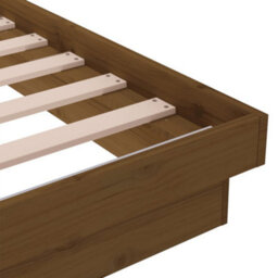 Berkfield Bed Frame Honey Brown Solid Wood 75X190 Cm Small Single - thumbnail 8