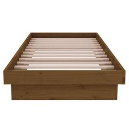 Berkfield Bed Frame Honey Brown Solid Wood 75X190 Cm Small Single - thumbnail 5