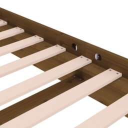Berkfield Bed Frame Honey Brown Solid Wood 75X190 Cm Small Single - thumbnail 7