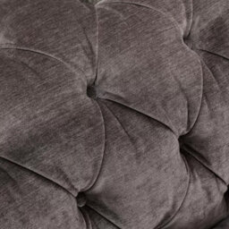 Xample Allington Grey Fabric Chesterfield Armchair - Pocket Coil Feather Seat, Solid Wood Frame, Walnut Feet & Antique Brass Studs - thumbnail 3