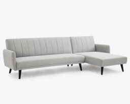 Home Detail Clinton Light Grey Fabric L Shape Sofa Bed - thumbnail 2