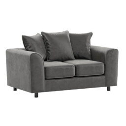 Furnishings For Less UK Brooklyn Plush Velvet Fabric Sofa Set 3 And 2 Seater Sofa Foam Grey - thumbnail 3