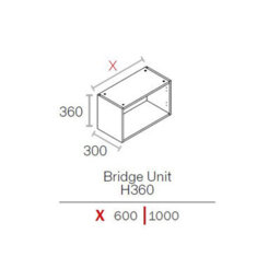 Proline Cab 600mm W 360mm H Kitchen Bridging Unit Cabinet White 18mm Mfc (Carcass Only) - thumbnail 2