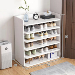 6Tiers Wooden Shoe Footwear Rack Cabinet Organizer Storage Tall Shelves - thumbnail 4