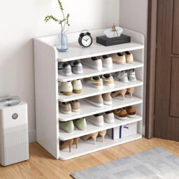 6Tiers Wooden Shoe Footwear Rack Cabinet Organizer Storage Tall Shelves - thumbnail 3
