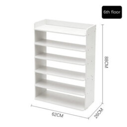 6Tiers Wooden Shoe Footwear Rack Cabinet Organizer Storage Tall Shelves - thumbnail 2