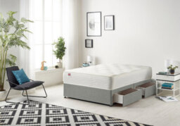 Somnior Beds Somnior Tweed Grey Memory Foam Divan Bed With Mattress And 2 Drawers  - Small Double - thumbnail 3
