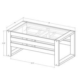 Furniturebox Havana Acacia Wood & Glass Top Outdoor Patio Coffee Table - thumbnail 4