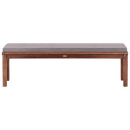 Beliani Garden Bench With Cushion Tuscania 160 Cm Eucalyptus Wood Grey - thumbnail 1