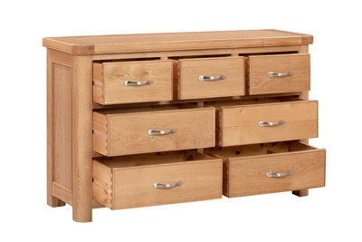 Buttercup Farm Bologna Tall Chest With 7 Drawers - L40 X W50 X H102 Cm - Oak - image 1