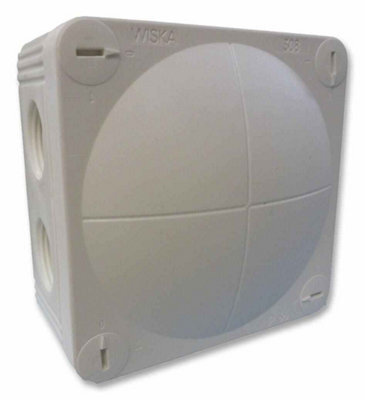 Wiska - Combi 308/5 Polypropylene Ip66/67 Junction Box Grey 85 X 85 X 51mm