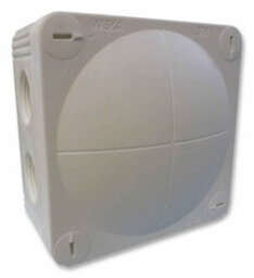 Wiska - Combi 308/5 Polypropylene Ip66/67 Junction Box Grey 85 X 85 X 51mm