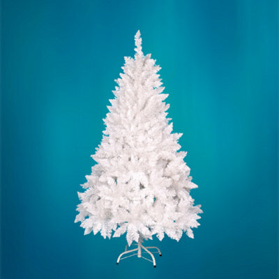 Abaseen 7Ft White Artificial Christmas Tree, 1000 Tips Xmas Tree Easy Assembly Foldable Reusable Strong Stand Indoor Outdoor Decor - image 1