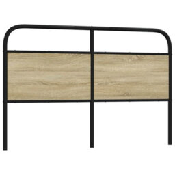 Berkfield Headboard Sonoma Oak 150 Cm Steel And Engineered Wood - thumbnail 1