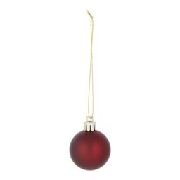 Plastic Tonal Christmas Bauble Set, Pack Of 40 - Red - thumbnail 9
