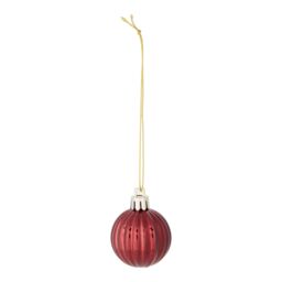 Plastic Tonal Christmas Bauble Set, Pack Of 40 - Red - thumbnail 8