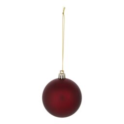 Plastic Tonal Christmas Bauble Set, Pack Of 40 - Red - thumbnail 4