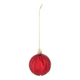 Plastic Tonal Christmas Bauble Set, Pack Of 40 - Red - thumbnail 6