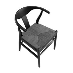 Where Saints Go Ltd Quinn Dining Chairs Pack Of 2, Paper Coil Seats, Curved Black Wood Frames By Where Saints Go - thumbnail 8