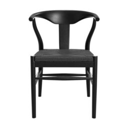Where Saints Go Ltd Quinn Dining Chairs Pack Of 2, Paper Coil Seats, Curved Black Wood Frames By Where Saints Go - thumbnail 5