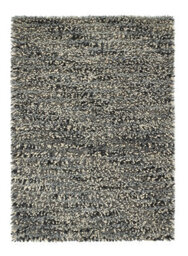 Grey Shaggy Wool Rug, Abstract Rug With 50mm Thickness, Modern Handmade Rug For Bedroom, & Dining Room-80Cm X 150Cm - thumbnail 1