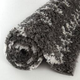 The Rugs Moroccan Shaggy Rugs And Runners Soft Fluffy Tribal Design High Pile Dark Grey And Ivory Living Room Kitchen Hallway 940 - thumbnail 6