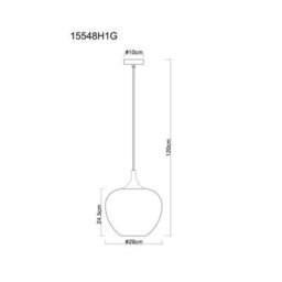 Luminosa Lighting Luminosa Maxy 29Cm Dome Pendant Ceiling Light Matt Black Copper Glass Shade 1X E27 - thumbnail 5