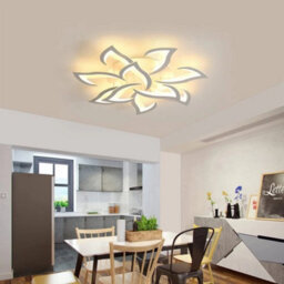 84W Dimmable Led Ceiling Light Flower Modern Chandelier Living Room Remote 82Cm - thumbnail 1