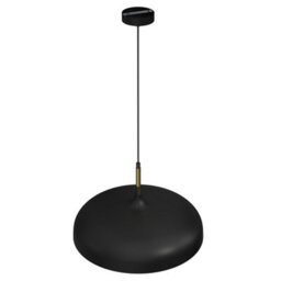 Milagro Lincoln Black 45Cm Pendant Lamp Stylish Hand Made Scandi Style Lamp With A Golden Finish To The Shade Interior 1Xe27 - thumbnail 5